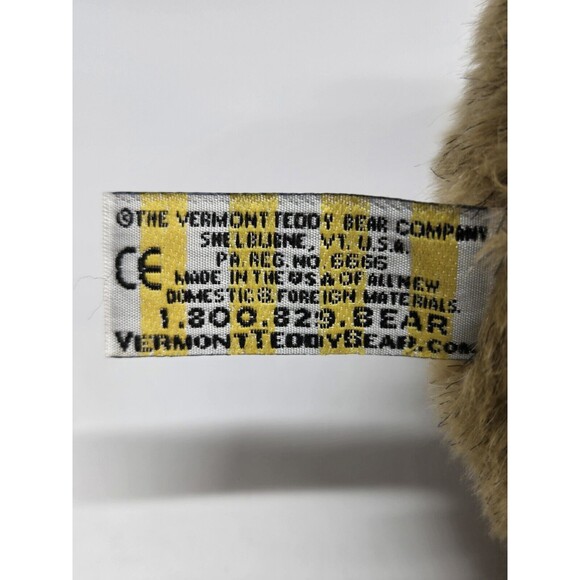 The Vermont Teddy Bear Company 1992 Jointed Bear 15" Jointed Collectable - Picture 4 of 11